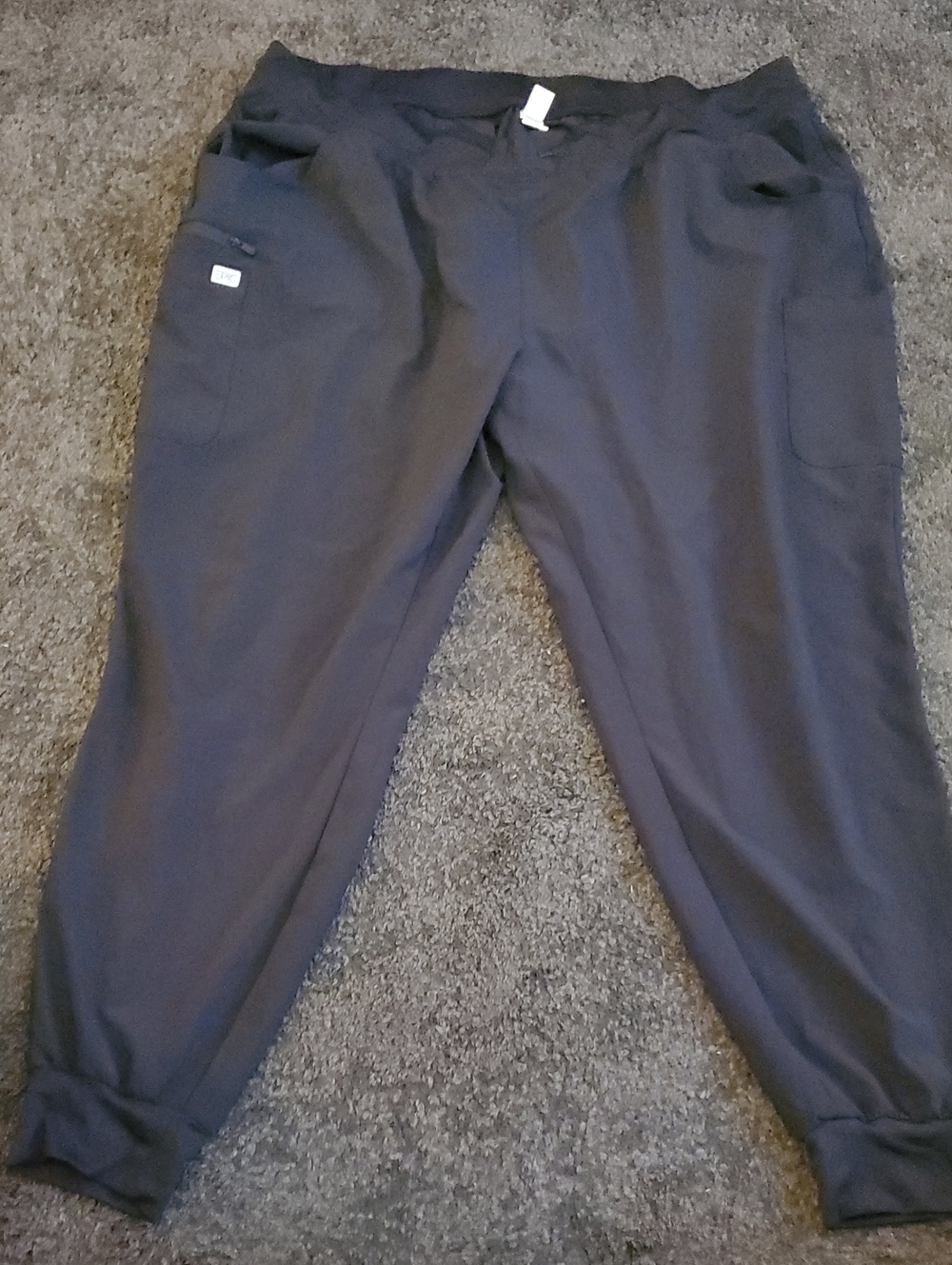 Women's Black Stretch Jogger Pants with Utility Pockets